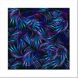 Neon Tropical Palm Fronds Posters and Art